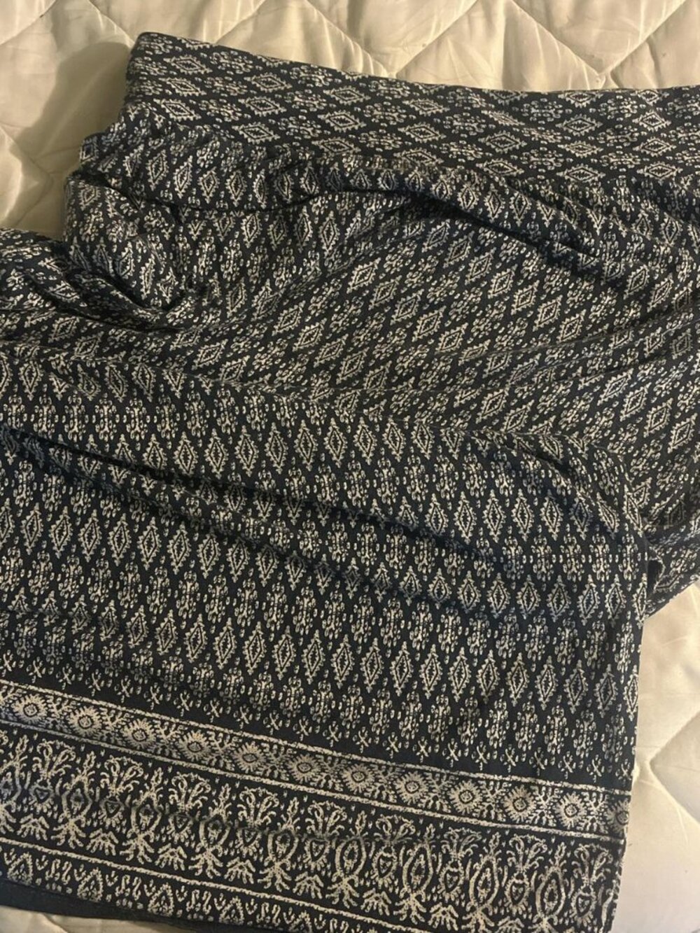 Black and White Boho Maxi Skirt Size XL